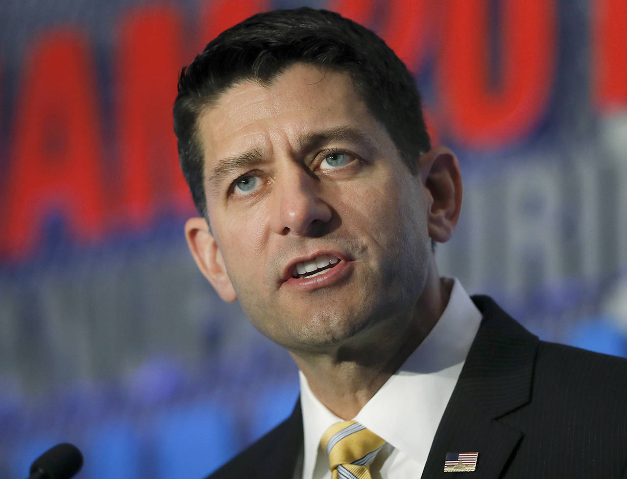 U.S. House Speaker Paul Ryan of Wisconsin. He is to visit Boeing in Everett on Thursday. (AP Photo/Carolyn Kaster)