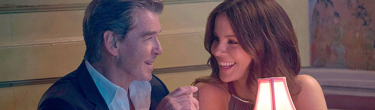 Kate Beckinsale and Pierce Brosnan in “The Only Living Boy in New York.” (Roadside Attractions/ Amazon Studios)