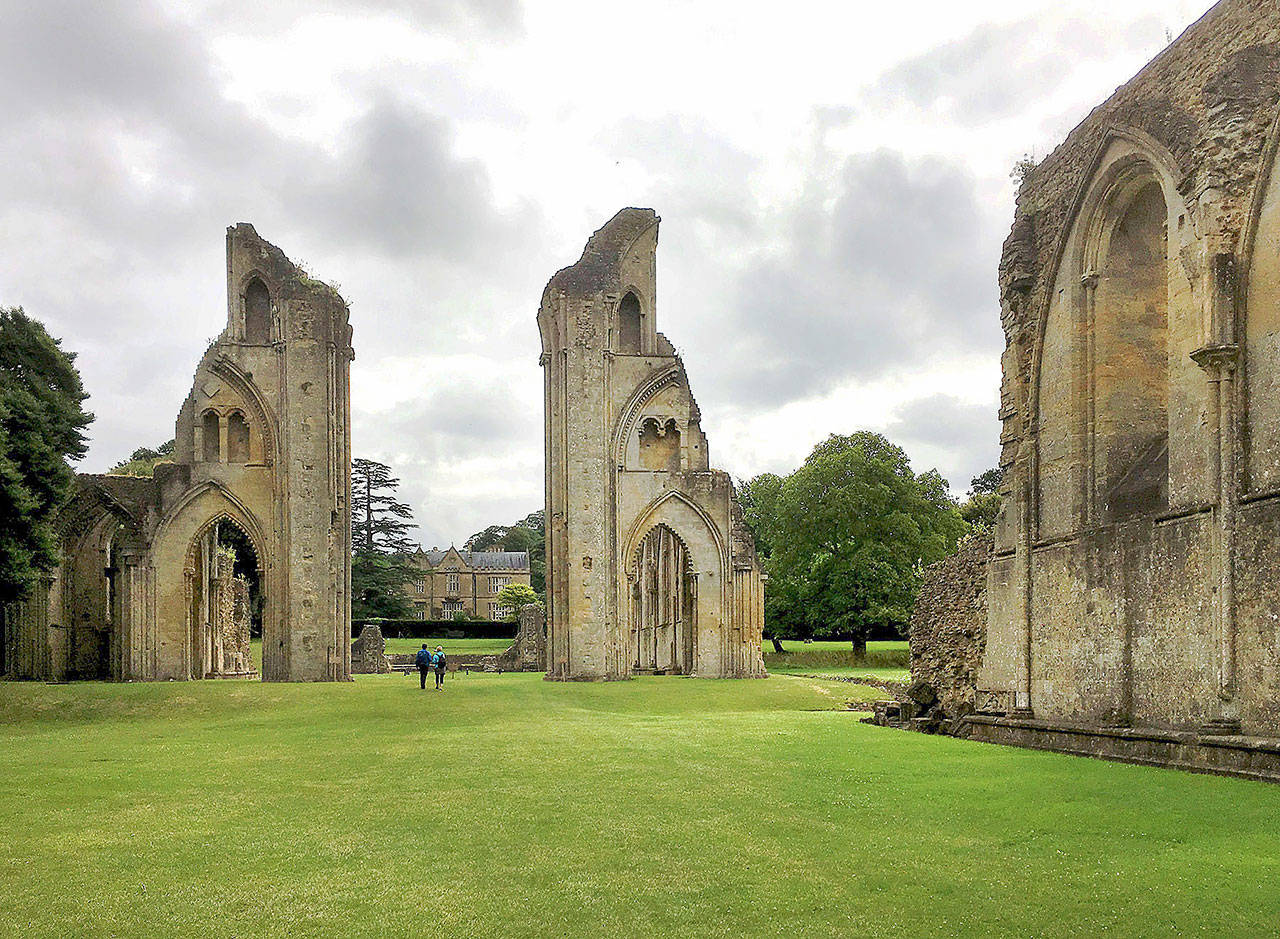 The evocative ruins of Glastonbury Abbey, the first Christian sanctuary in the British Isles, stand mysteriously alive in a lush 36-acre park. (Rick Steves’ Europe)
