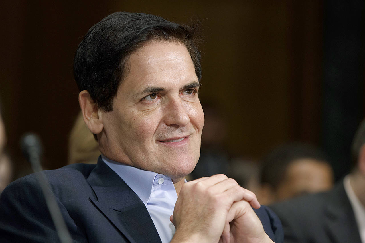In this 2016 photo, AXS TV Chairman and Dallas Mavericks owner Mark Cuban listens on Capitol Hill in Washington. (AP Photo/Evan Vucci, File)