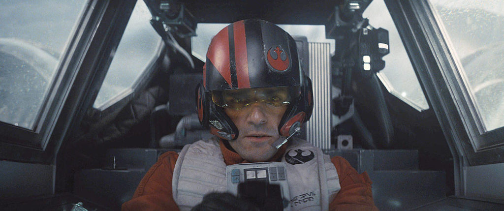 Oscar Isaac stars as Poe Dameron in “Star Wars: The Force Awakens.” (Film Frame/Lucasfilm)
