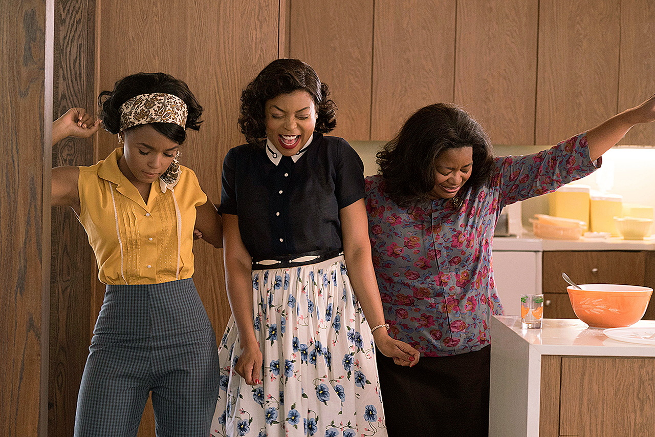 Janelle Monae, from left, Taraji P. Henson and Octavia Spencer in a scene from “Hidden Figures.” (Hopper Stone/Twentieth Century Fox via AP)