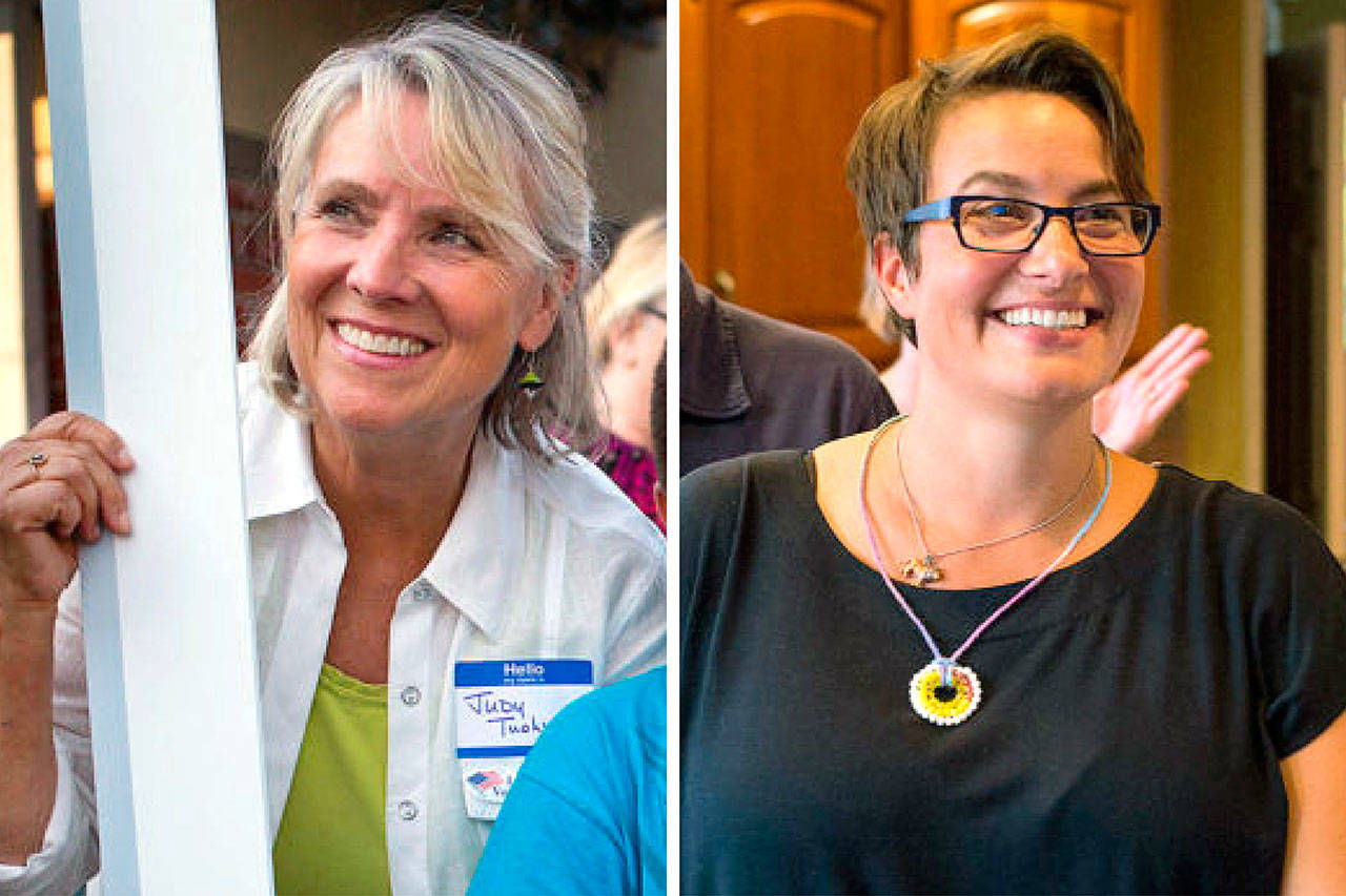 Mayoral candidates Judy Tuohy (left) and Cassie Franklin (right). (Andy Bronson / Herald file)