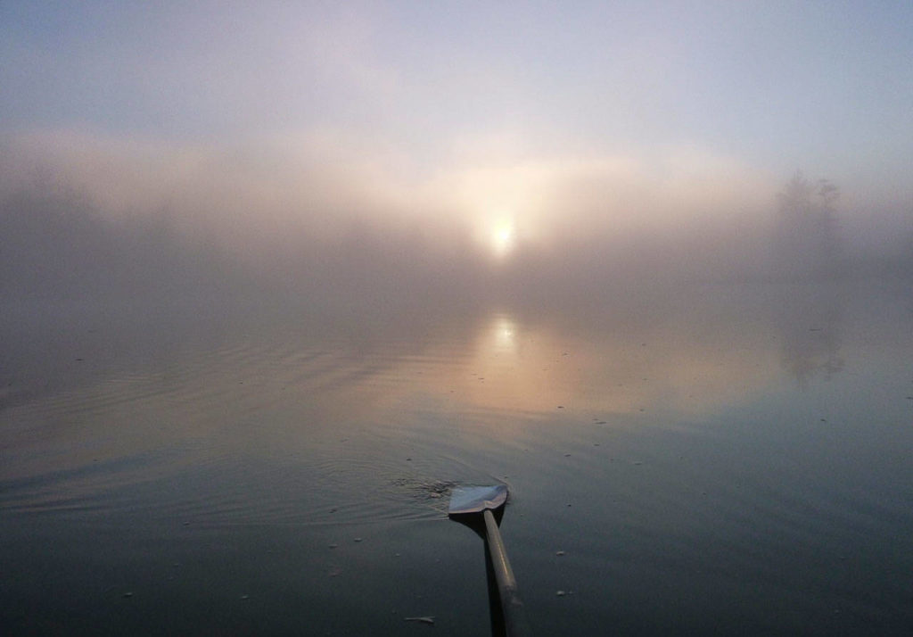 Jaquette is on the water before sunrise. When the morning sun comes up, he captures a beautiful image. (Photo by Bill Jaquette)
