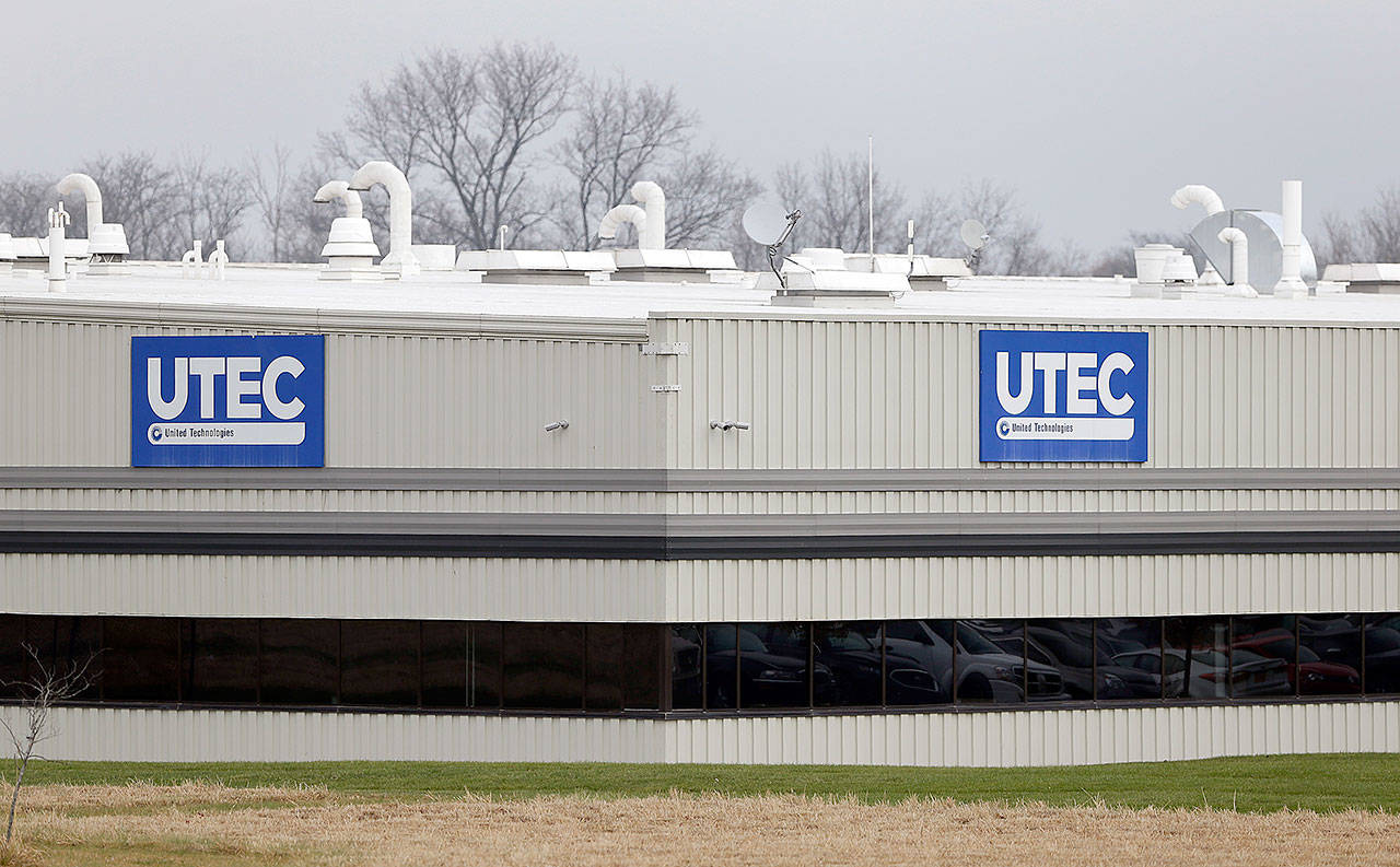 A United Technologies electronic controls factory in Huntington, Indiana, is seen in 2016. (AP Photo/Michael Conroy)