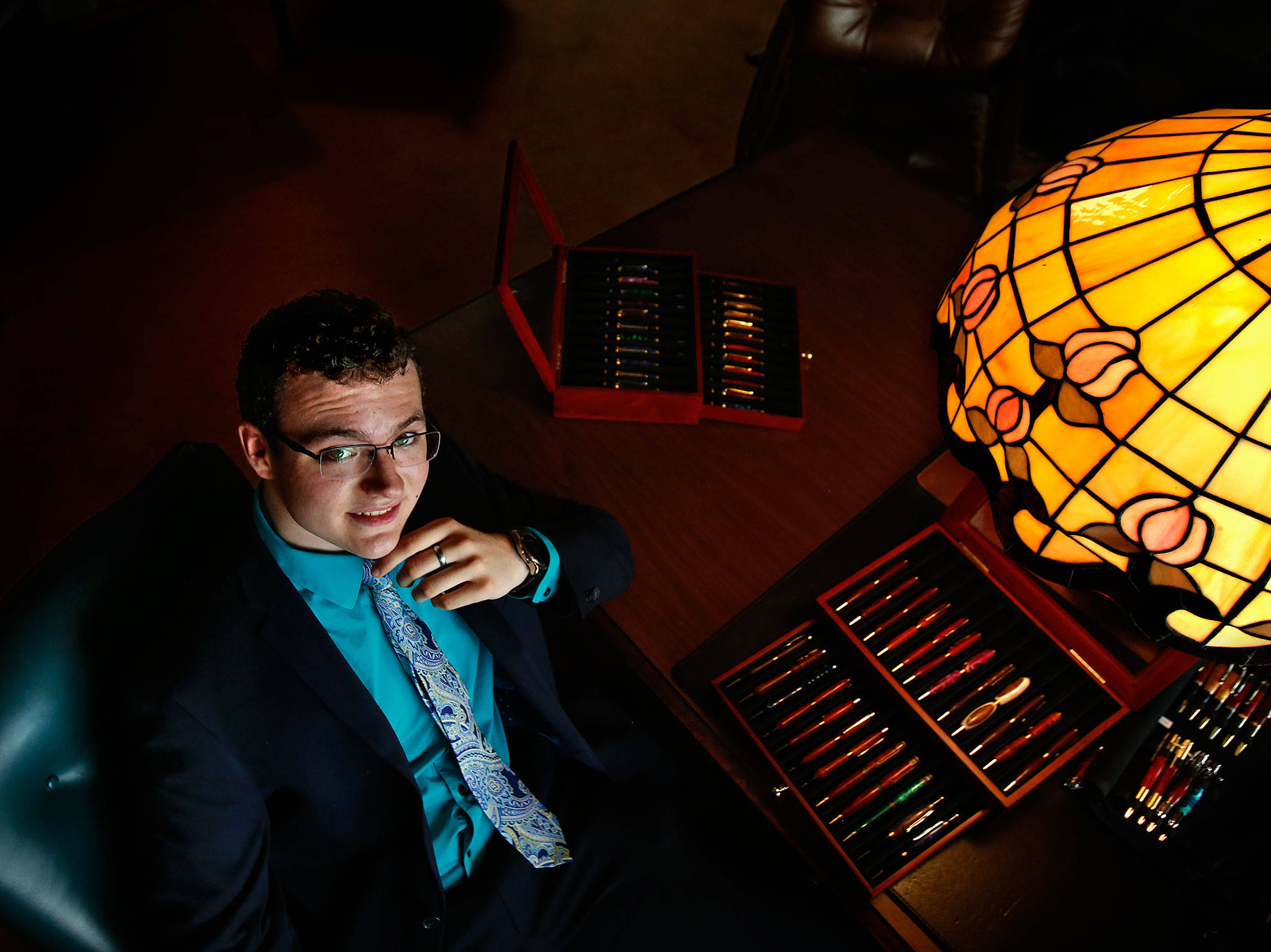 Herald Super Kid this week is John Cramer, who started his own handmade pen business at age 17, to put himself through college. (Dan Bates / The Herald)