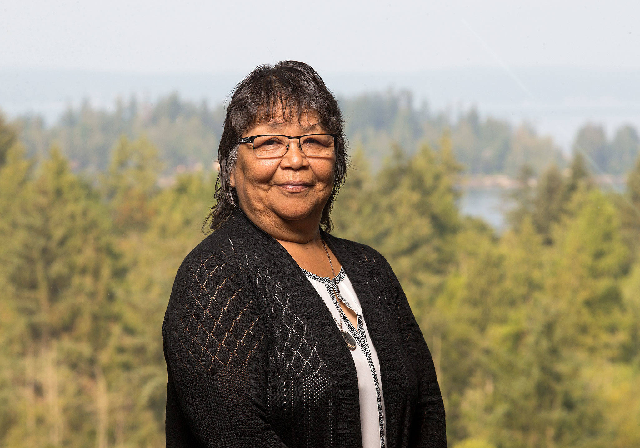 Tulalip Tribes Chairwoman Marie Zackuse at headquarters talking about plans by the tribes to replace Quil Ceda Creek Casino. (Andy Bronson / The Herald)