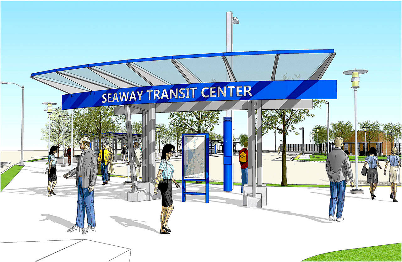 The Seaway Transit Center will be located near Boeing. (Community Transit illustration)