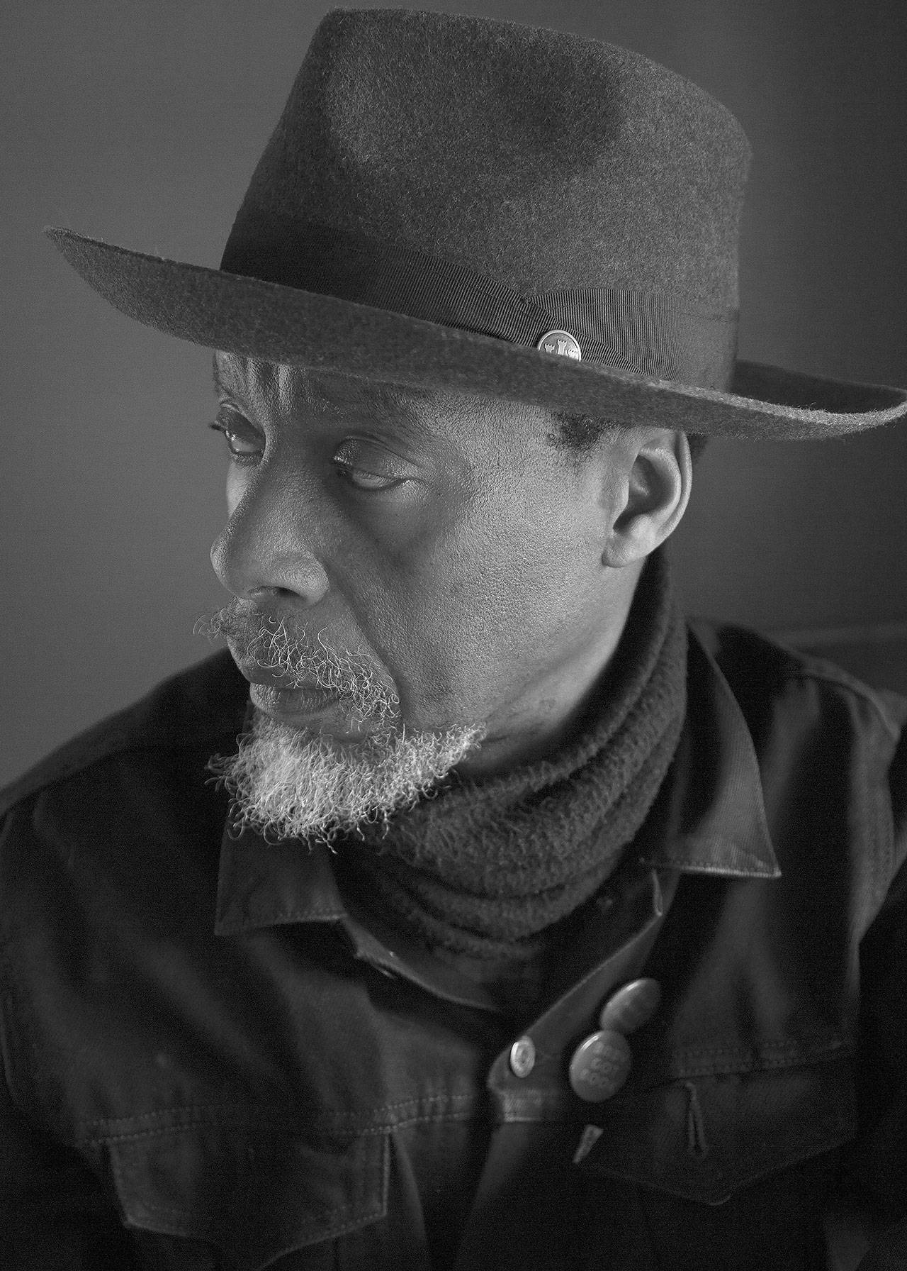 R. Carroll’s portrait of singer Reggie Garrett is among the photos displayed in the EvCC Russell Day Gallery through Oct. 19.