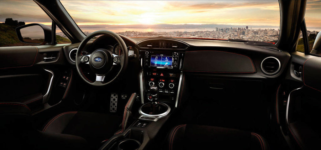 A sport design instrument cluster with 4.2-inch multi-function display is a new feature for the 2017 Subaru BRZ Limited model. (Manufacturer photo)
