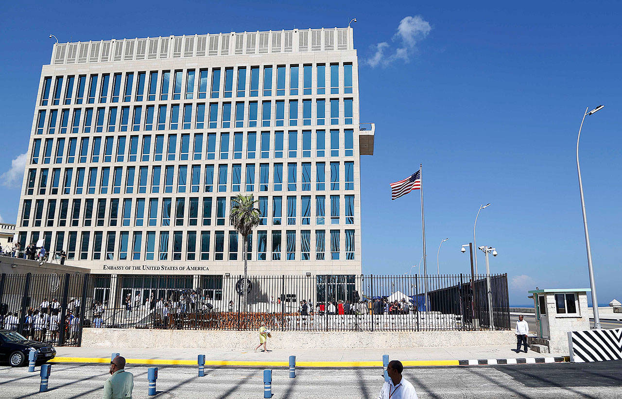 The U.S. embassy in Havana, Cuba. (AP Photo/Desmond Boylan, File)