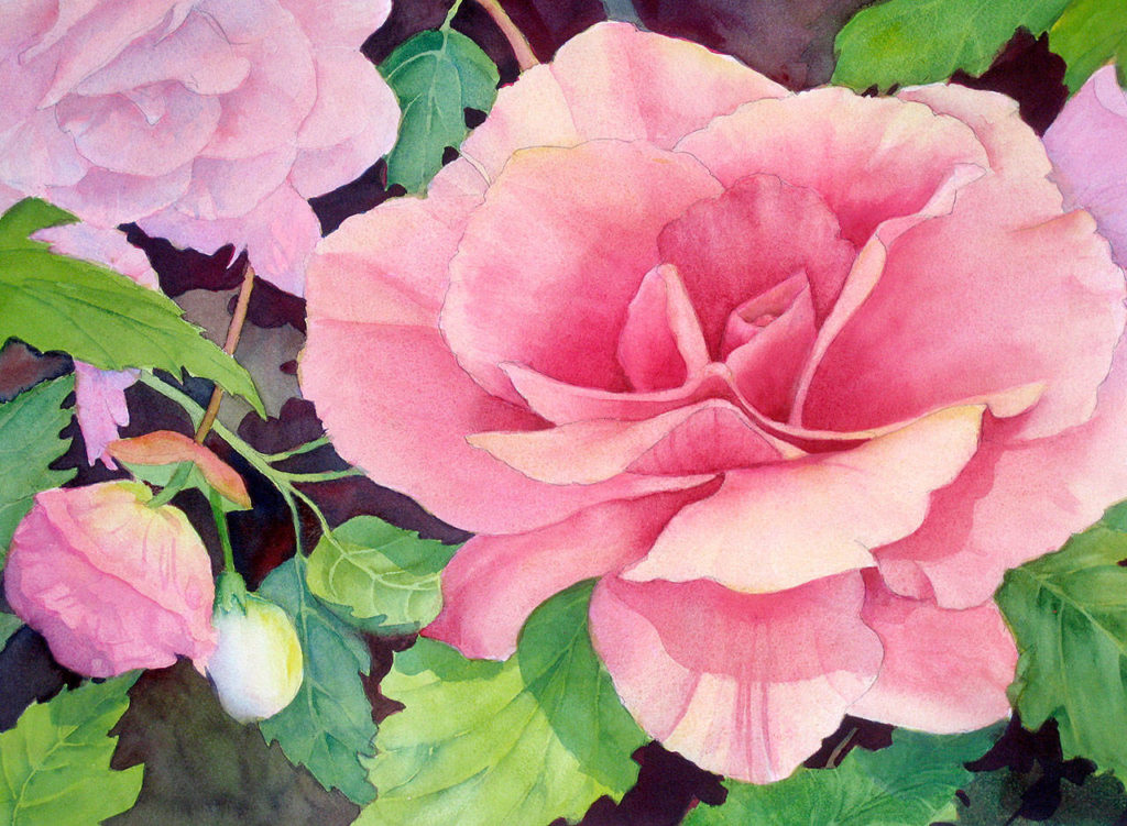 Ruth Handewith’s “Begonia Beauty” will be shown in October at Gallery North in Edmonds.
