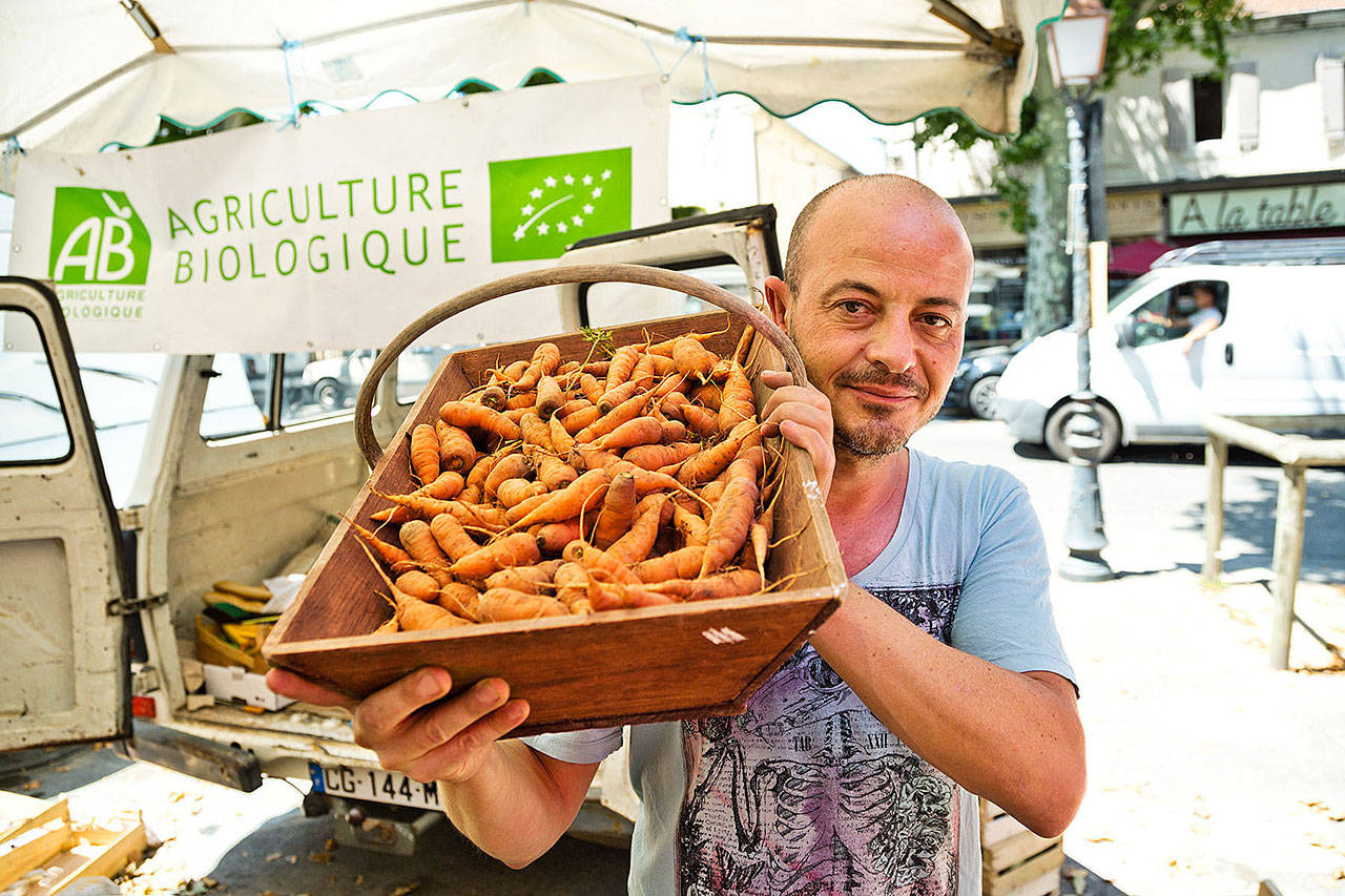 French market vendors take great pride in their produce, such as these organic carrots. (Rick Steves’ Europe)