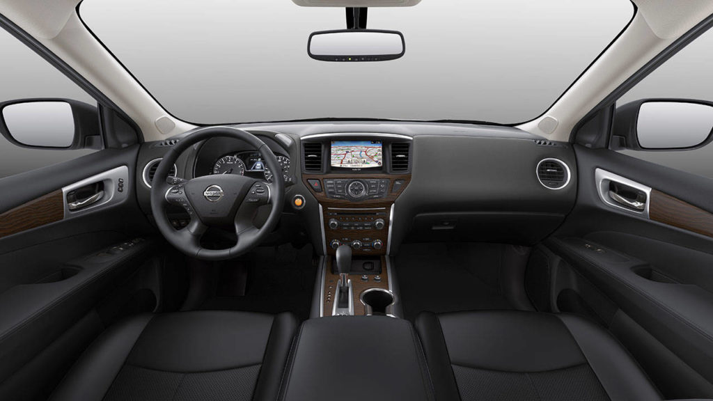 The 2017 Nissan Pathfinder Platinum has a richly appointed interior with high grade materials. (Manufacturer photo)
