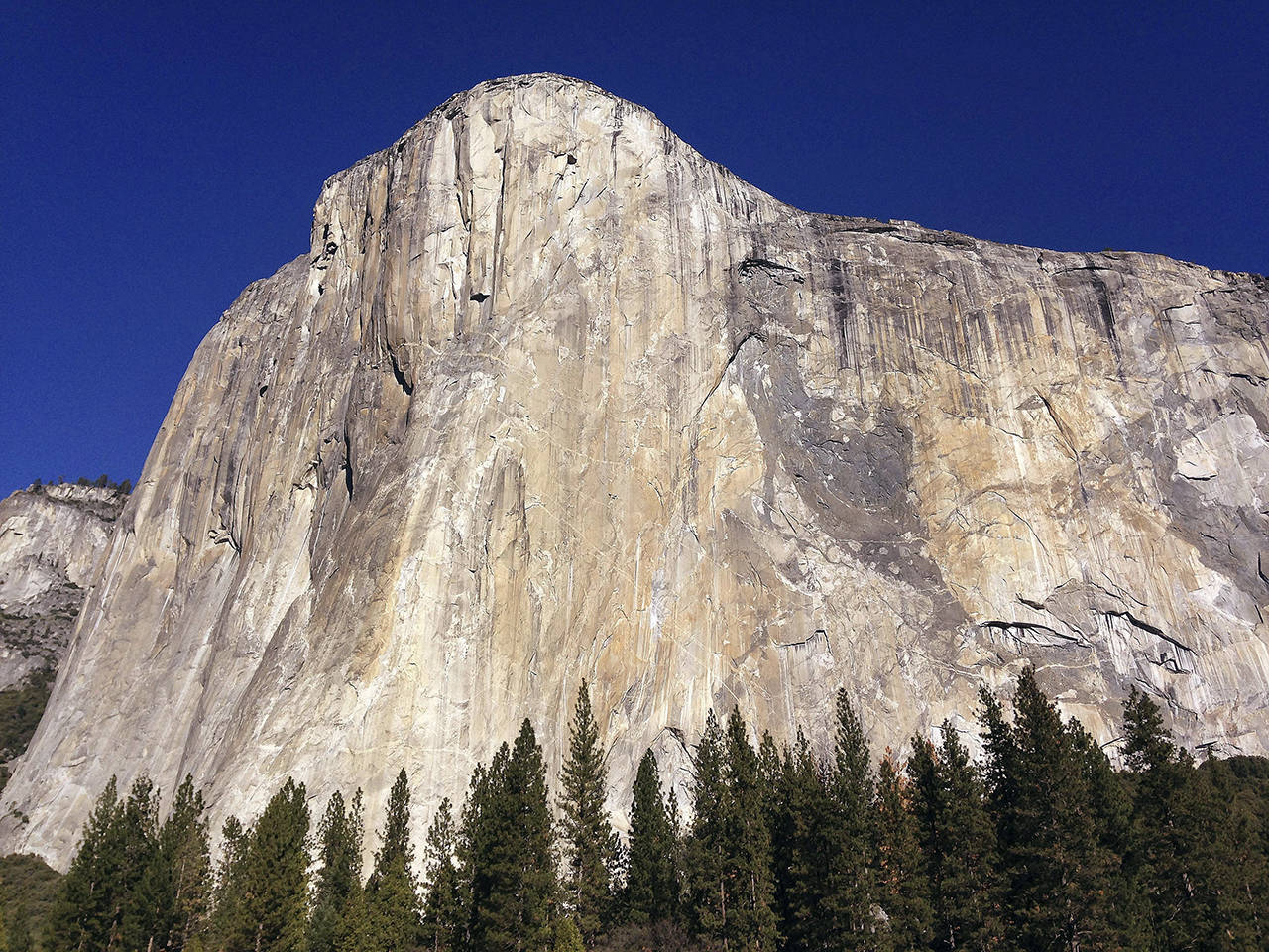 This 2015 photo shows El Capitan in California’s Yosemite National Park. (AP Photo/Ben Margot, File)