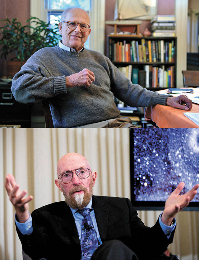 Kip S. Thorne (left) and Rainer Weiss are two of this year’s Nobel prize winners in Physics. The third is Barry C. Barish (not pictured). (Thorne: AP Photo/Andrew Harnik, FILE; Weiss: AP Photo/Josh Reynolds)