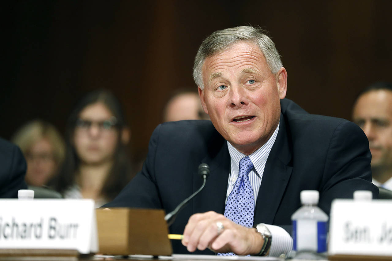 Sen. Richard Burr, R-N.C., speaks during a Senate Judiciary Committee hearing on Sept. 20 in Washington. (AP Photo/Alex Brandon)