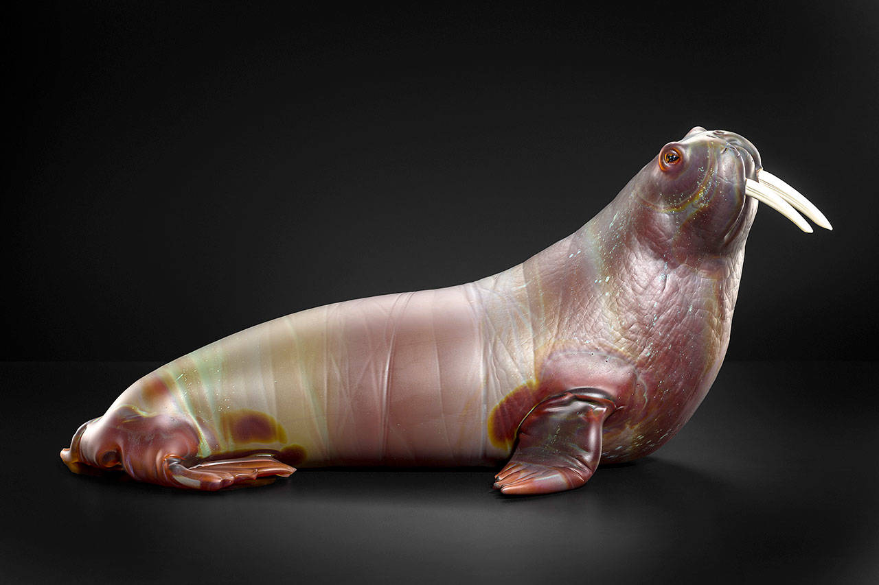 ”Chukchi,” sculpted glass by Stanwood-area artist Raven Skyriver will be displayed at the Museum of Northwest Art in La Conner from Oct. 14 through Jan. 7.