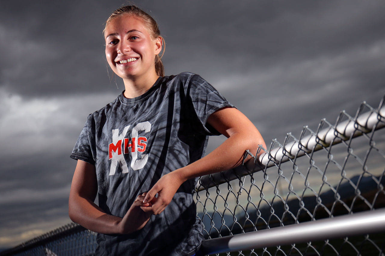 Monroe’s Savannah Hastings is one of the better cross country runners in Wesco 4A. She qualified for the state meet last year and most likely will do so again this fall. She’s a team captain, good student and intends to go into the medical field after college. (Kevin Clark / The Herald)