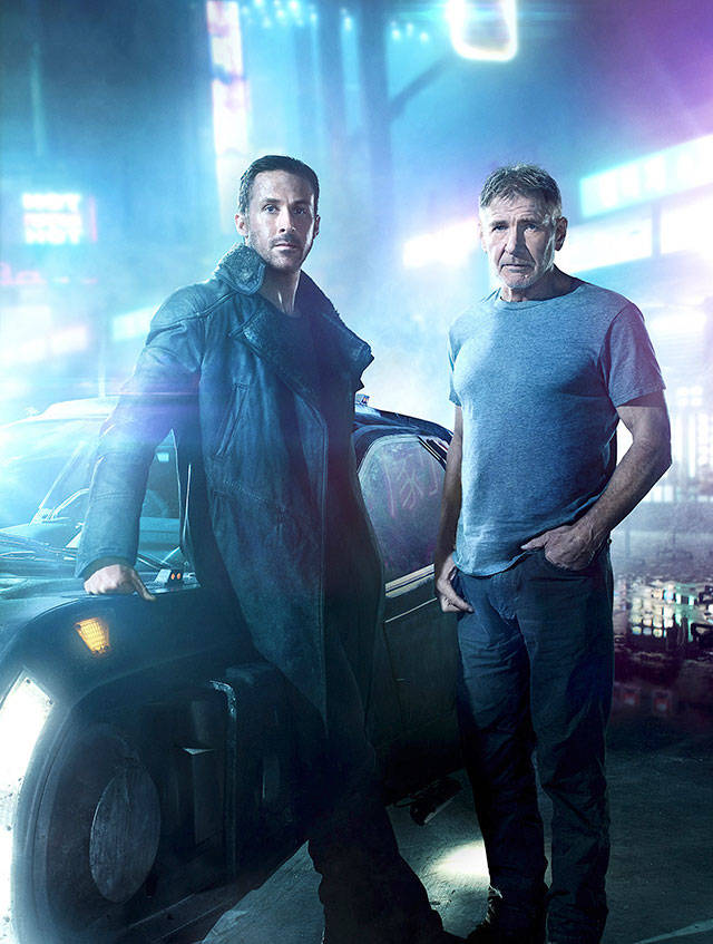 Ryan Gosling and Harrison Ford star in “Blade Runner 2049.” (Warner Bros. Pictures)