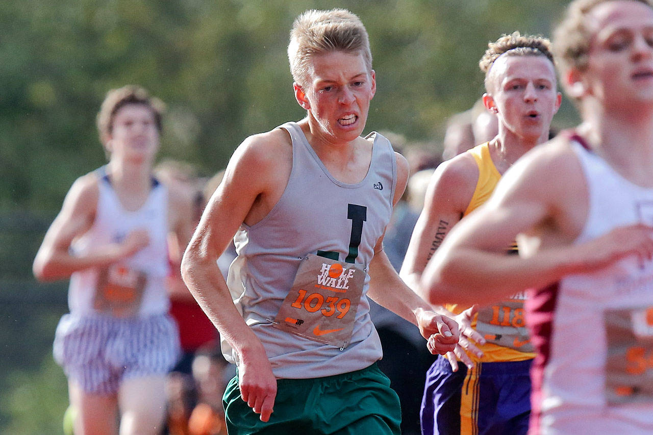 Kevin Clark / The Herald                                Jackson’s Joseph Skoog finished fifth in the boys varsity Division 1 race at the Hole in the Wall Cross Country Invitational on Saturday at Lakewood High School in Arlington.