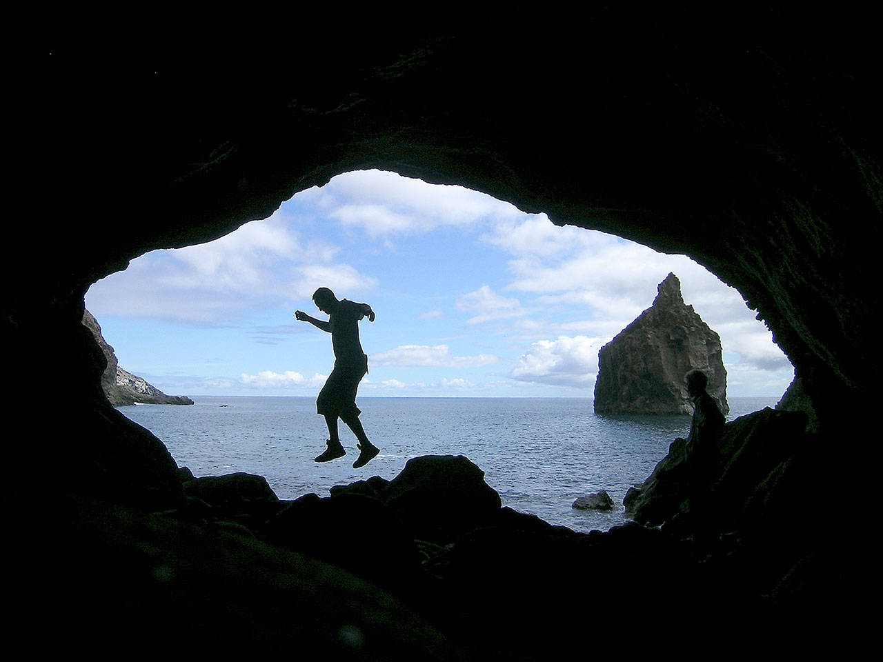 Swanley Cave is seen on the remote island of St. Helena in 2006. One of the world’s most remote places became a little less isolated Saturday when the first commercial flight arrived. (Edward Thorpe / St. Helena Tourism)