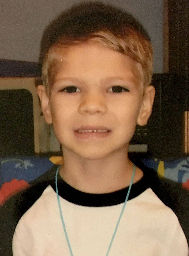 Detectives and search and rescue personnel and volunteers were searching for a missing 6-year-old boy in the 15700 block of 44th Avenue W in Lynnwood. David Pakko is mildly autistic and was last seen in his home around 2:30 p.m. on Monday. (Snohomish County Sheriff’s Office)