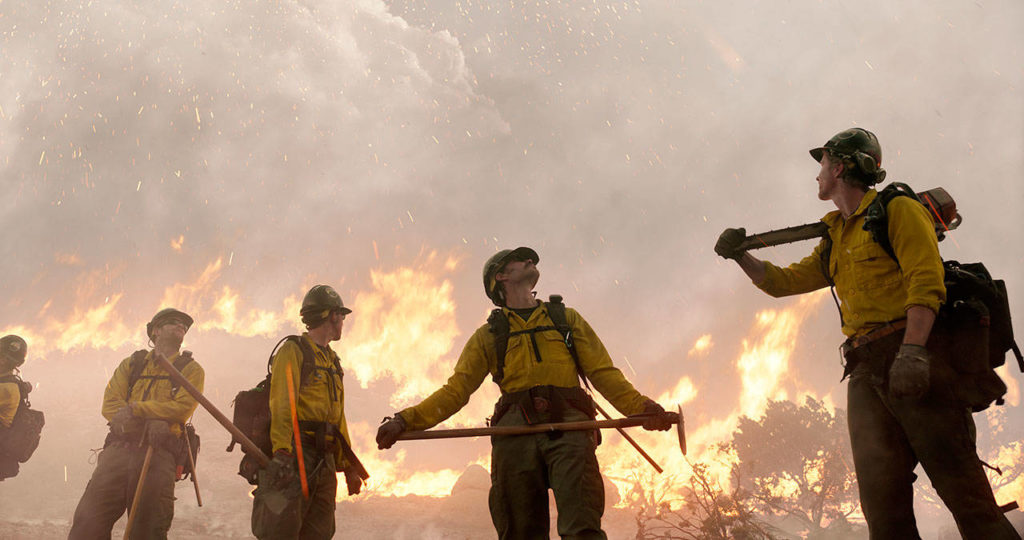 This image released by Sony Pictures shows a scene from “Only the Brave.” (Sony Pictures via AP)
