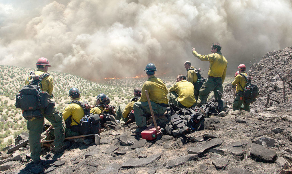 This image released by Sony Pictures shows a scene from “Only the Brave.” (Sony Pictures via AP)
