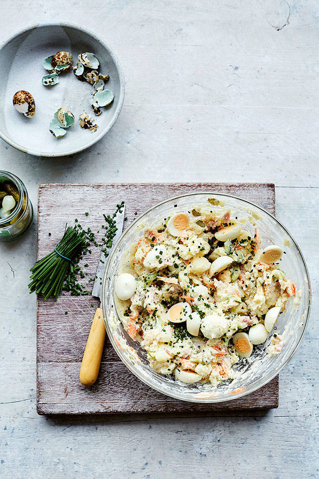 Japanese potato salad brings Asian flavors to the potluck standby. (Laura Edwards)