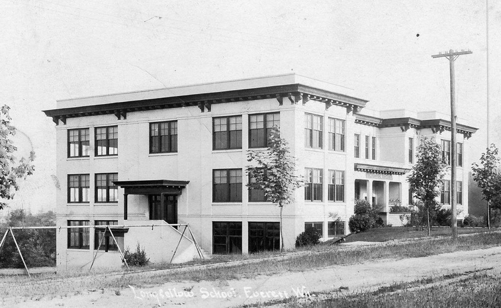 The historic Longfellow School at 3715 Oakes Ave. was built in 1911.
