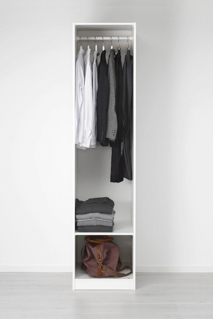 The Pax Wardrobe (from $155, ikea.com) can be placed on either side of the bed for a cozy, built-in look.. (Ikea)
