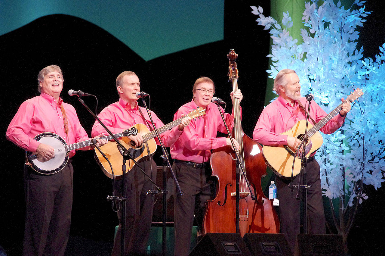 The Brothers Four will perform with the Sno-King Community Chorale twice on Nov. 11, including with a salute to the armed forces. From left are Mark Pearson, Mike McCoy, Bob Flick and Karl Olsen.