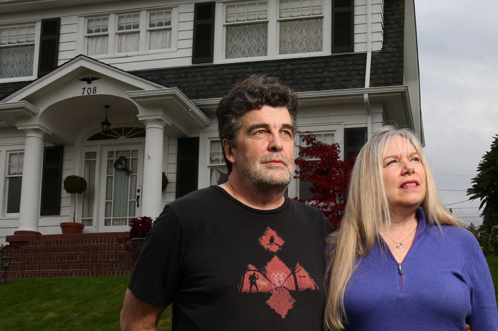 Tim and Mary Reber bought the Everett house featured in the “Twin Peaks” series in 2014, and have hosted fans from 18 countries seeking a tour. The couple landed a spot in “Twin Peaks: The Return,” a new 18-episode series on Showtime. (Kevin Clark / The Herald)
