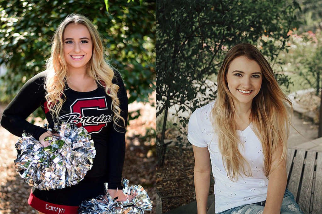 The South Everett-Mukilteo Rotary Club recently recognized Cascade High School seniors Camryn Chapman (left photo) and Leila Bandringa as Students of the Month. (Contributed photos)
