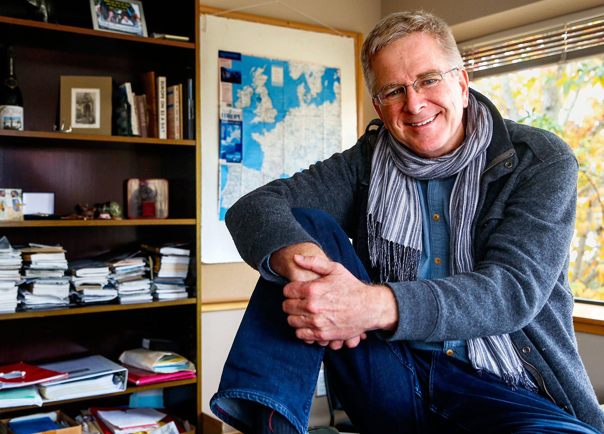 Rick Steves, founder and owner of Edmonds-based Rick Steves Europe, has supported numerous local projects with donations of $1 million or more. (Dan Bates / The Herald)