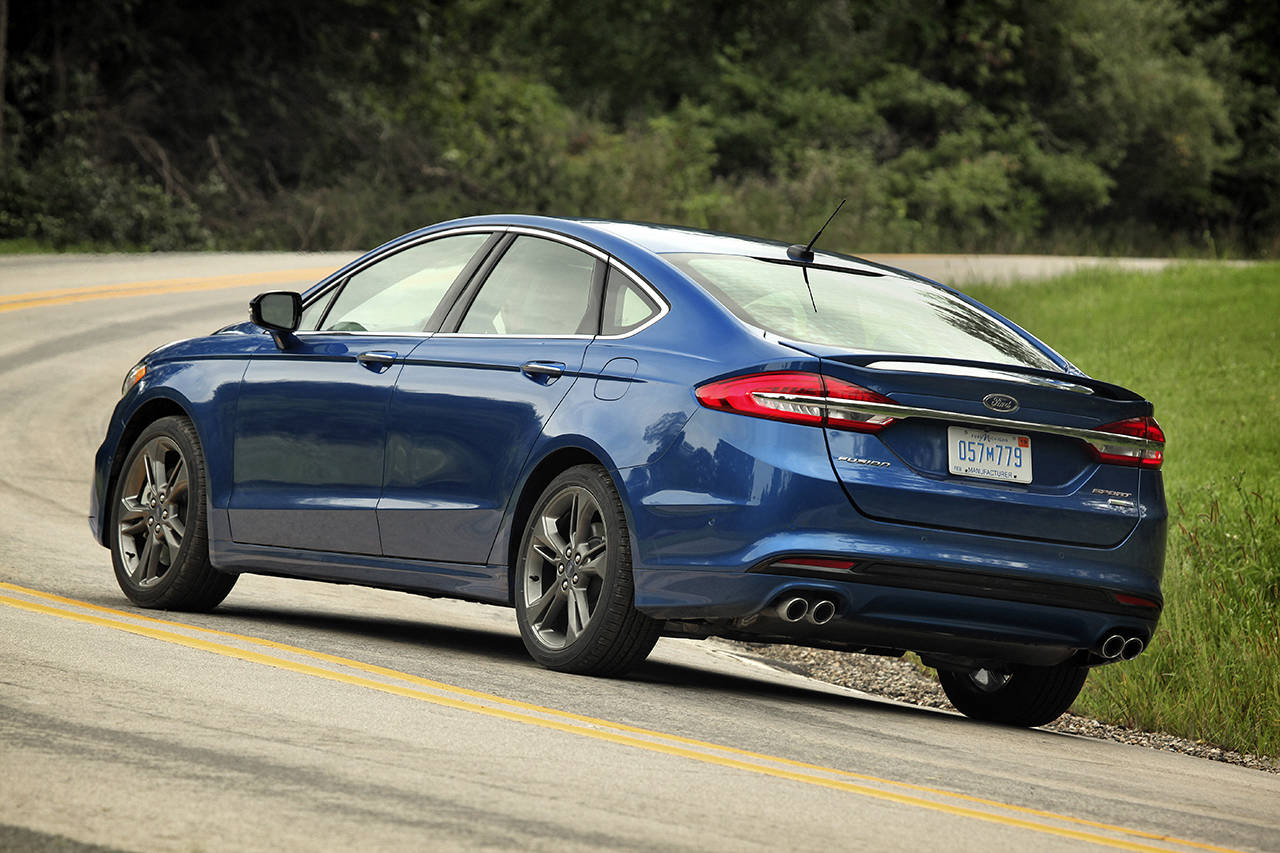 The 2017 Ford Fusion Sport is powered by a twin-turbocharged V6 engine generating 325 horsepower. (Manufacturer photo)