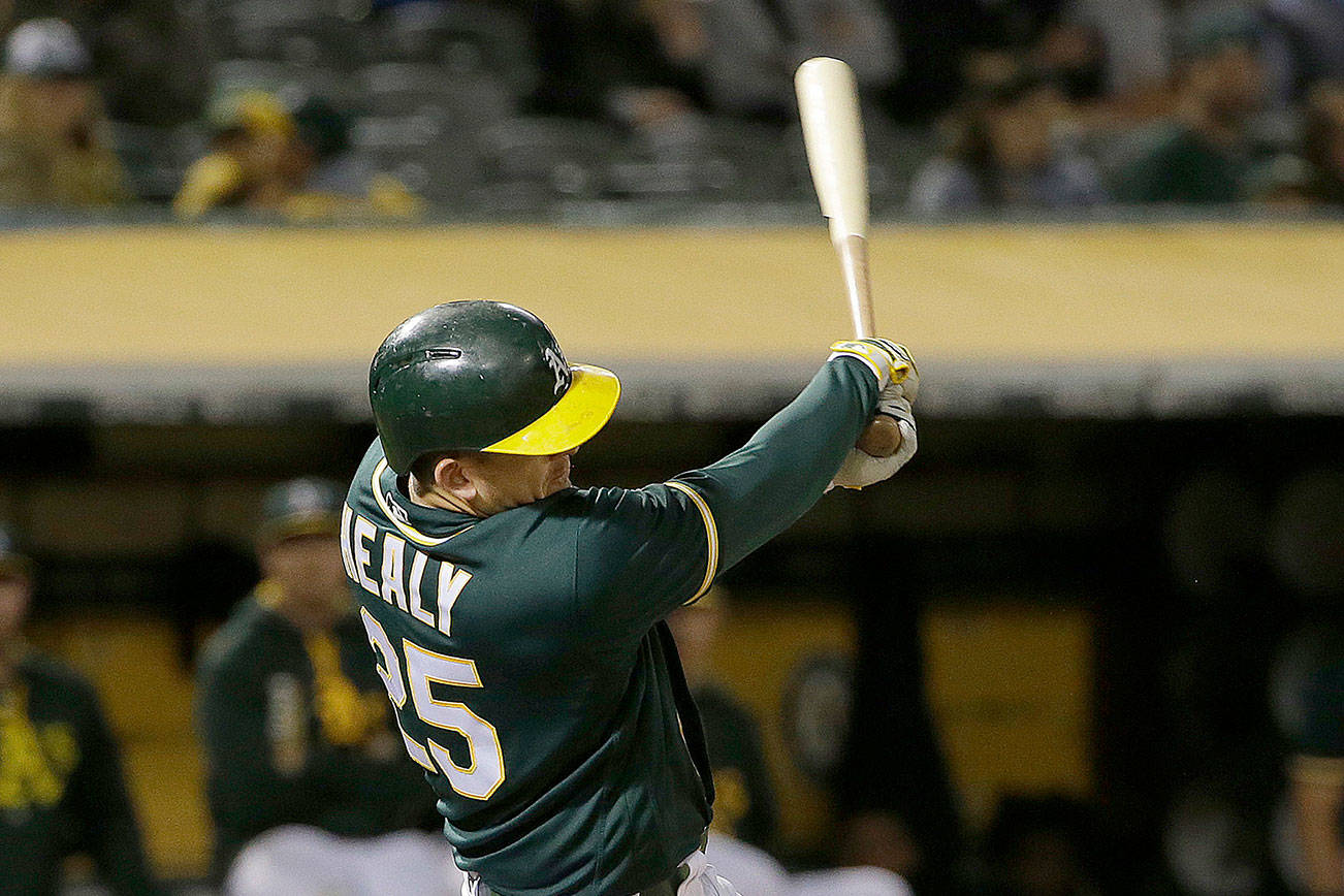 Mariners acquire Healy from A’s for Pagan, prospect