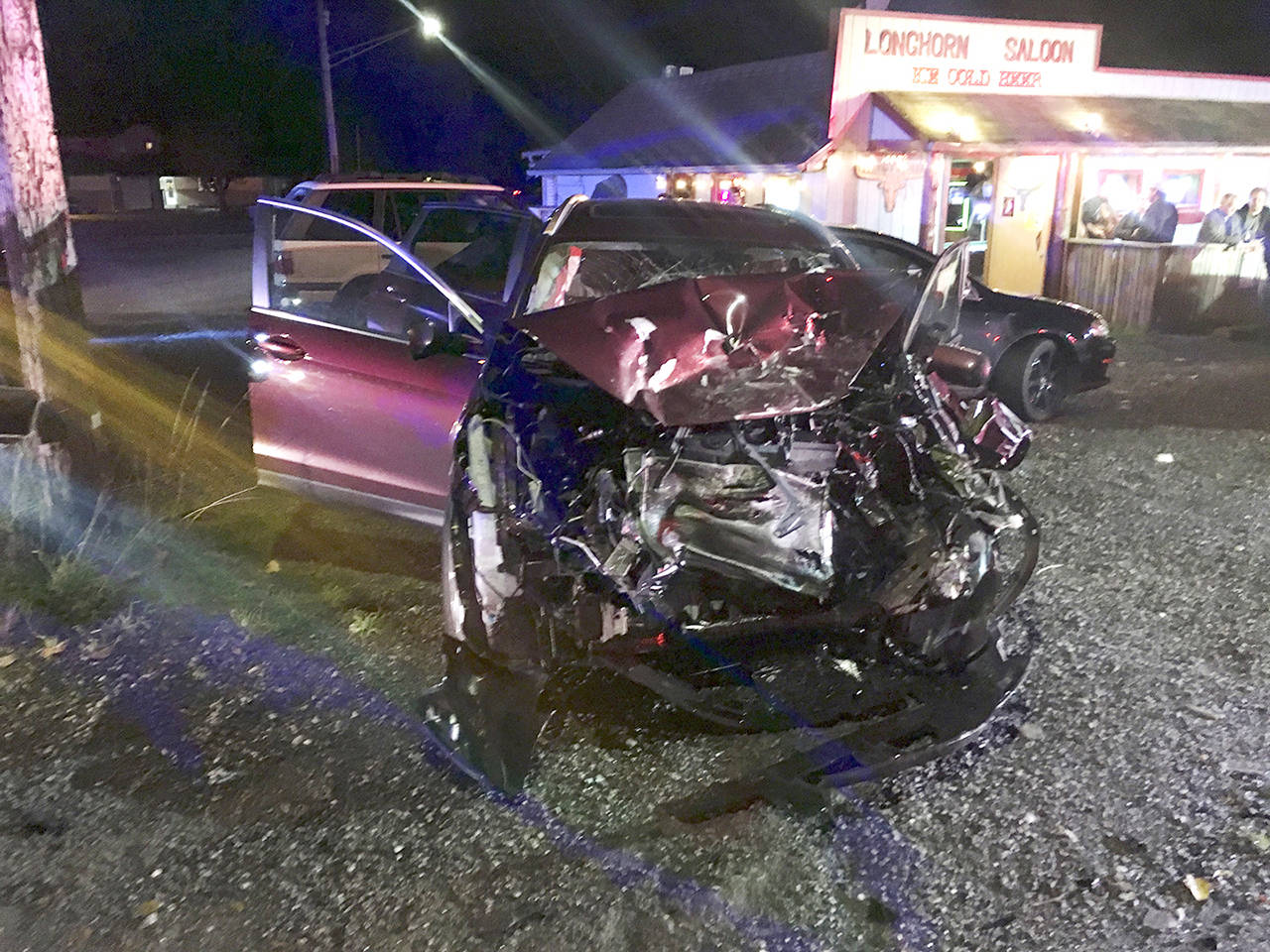 A 62-year-old woman died after a five-vehicle crash in Arlington on Wednesday night. It was reported around 5:45 p.m. at the intersection of 188th Street NE and Smokey Point Boulevard. (City of Arlington)