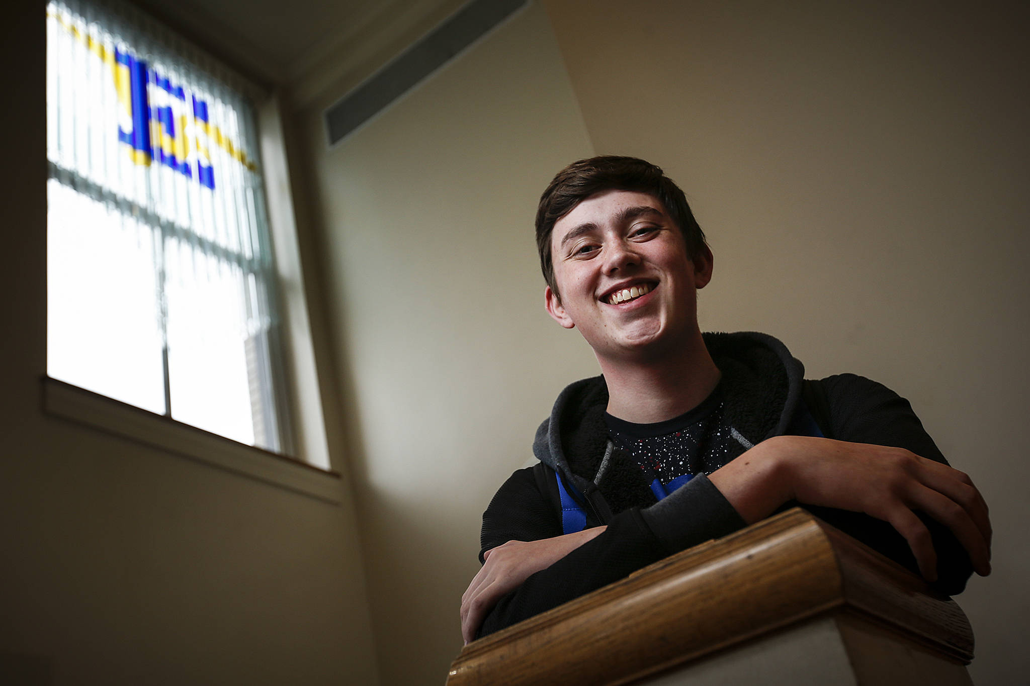 Everett High School senior Nate Ness is involved in his school’s drama club and is interested in pursuing chemistry in college. (Ian Terry / The Herald)