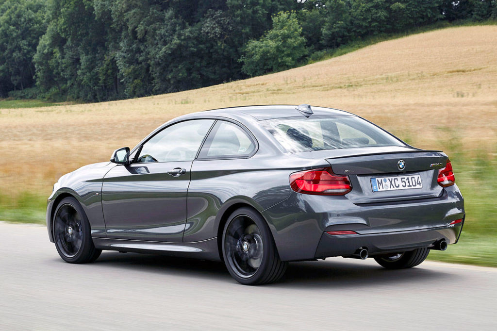 BMW’s new M240i coupe generates 335 horsepower and 369 lb-ft of torque. (Manufacturer photo)
