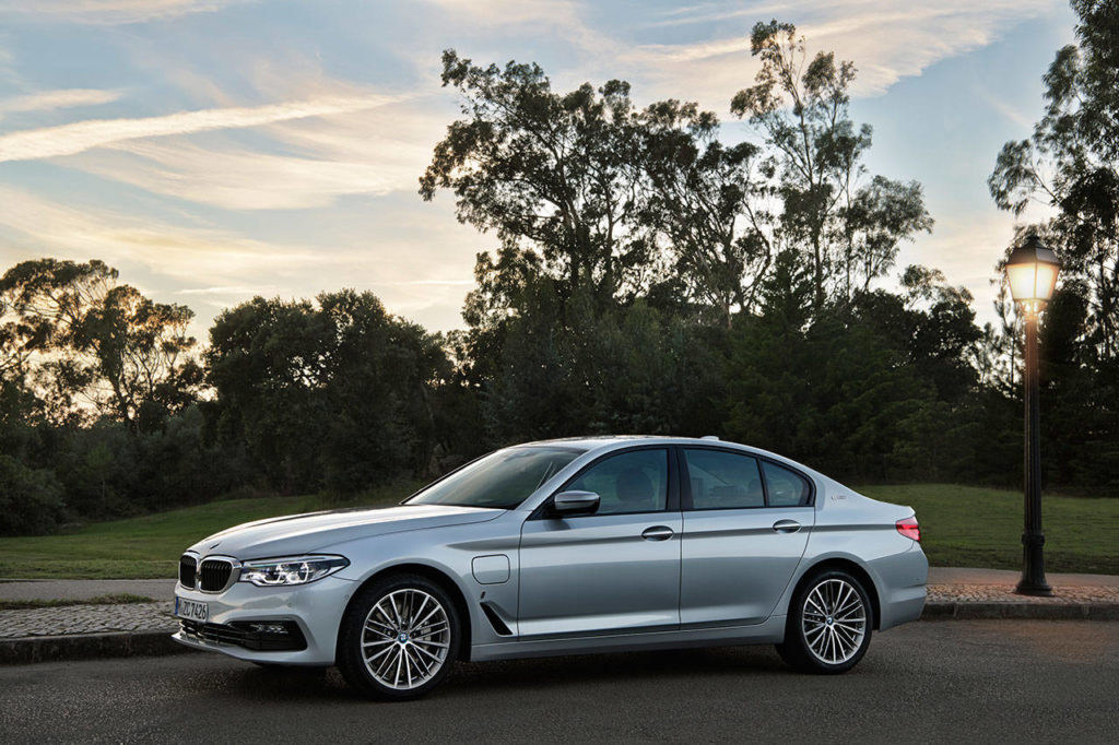 The new BMW 530e is a plug-in hybrid version of the midsize 5 Series sedan. (Manufacturer photo)
