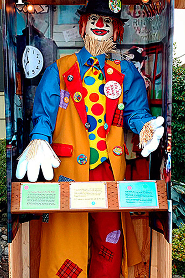 This year’s honor for top vote-getter in the Edmonds Scarecrow Festival contest went to McDonald-McGarry Insurance for “JP Patches.” (Contributed photo)