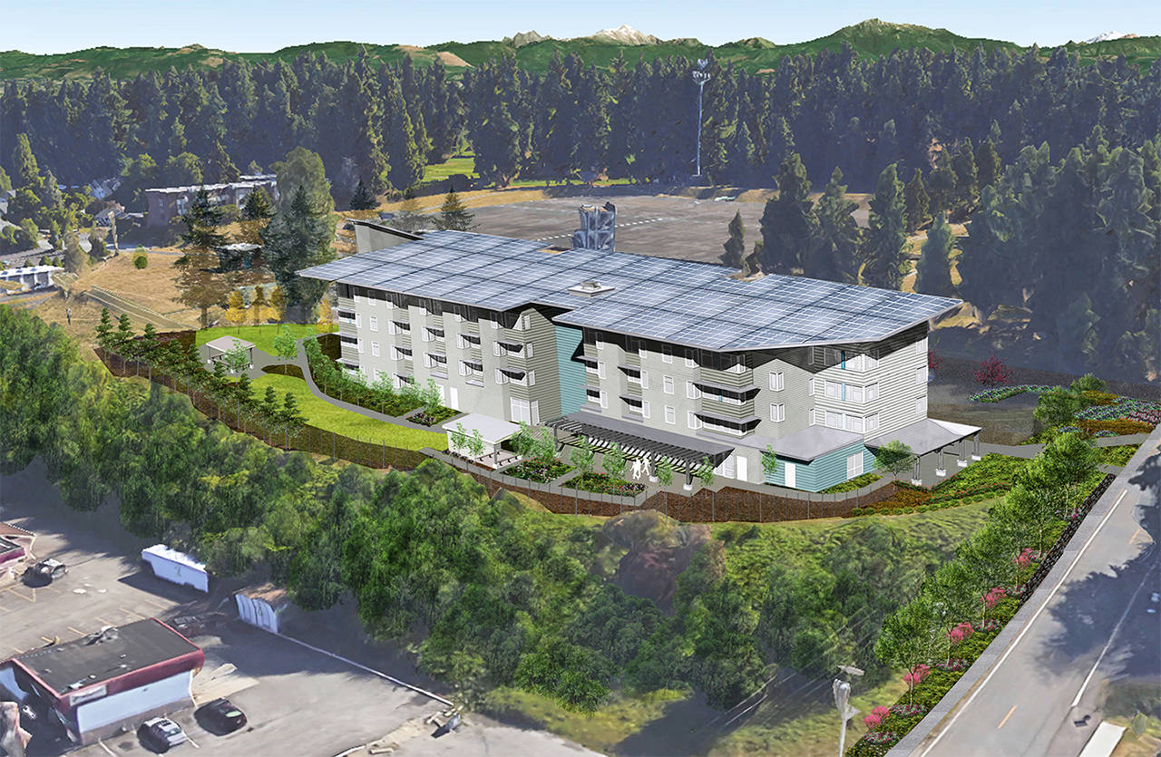 An artist’s rendering shows plans for the Safe Streets housing project designated for Berkshire Drive. (Catholic Housing Services)