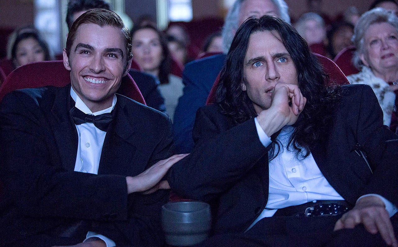 Dave Franco and James Franco in “The Disaster Artist.” (A24)