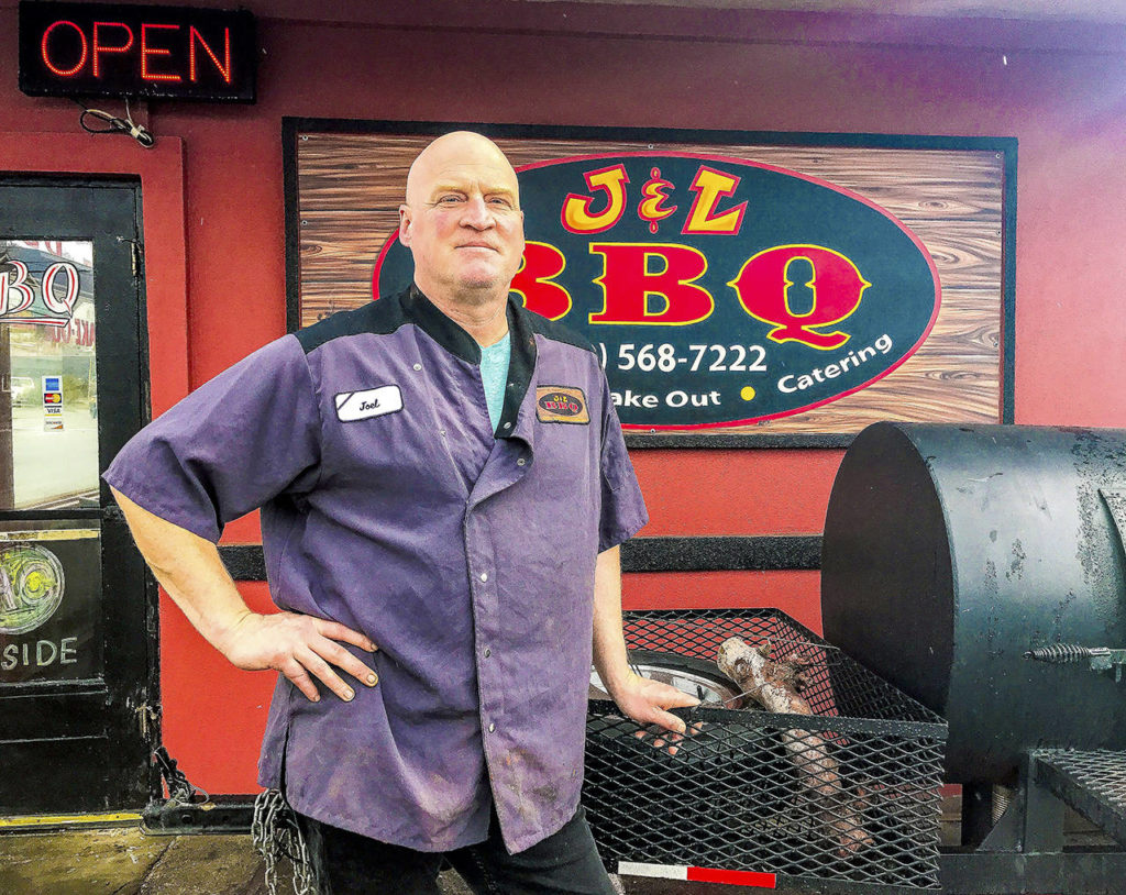 Joel Sexton, owner of J&L BBQ, at his Snohomish restaurant. He opened a second location in downtown Everett this week. (Andrea Brown / The Herald)
