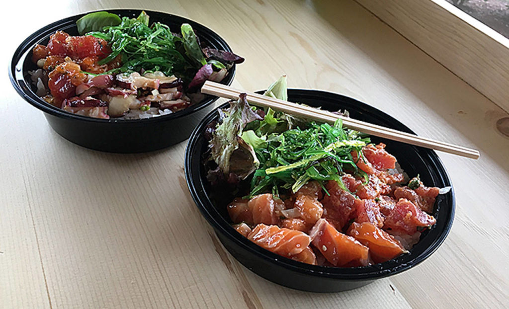 A regular bowl of authentic Hawaiian poke, or raw marinated fish salad, at Ono Poke in Edmonds is $12. (Ben Watanabe photo)
