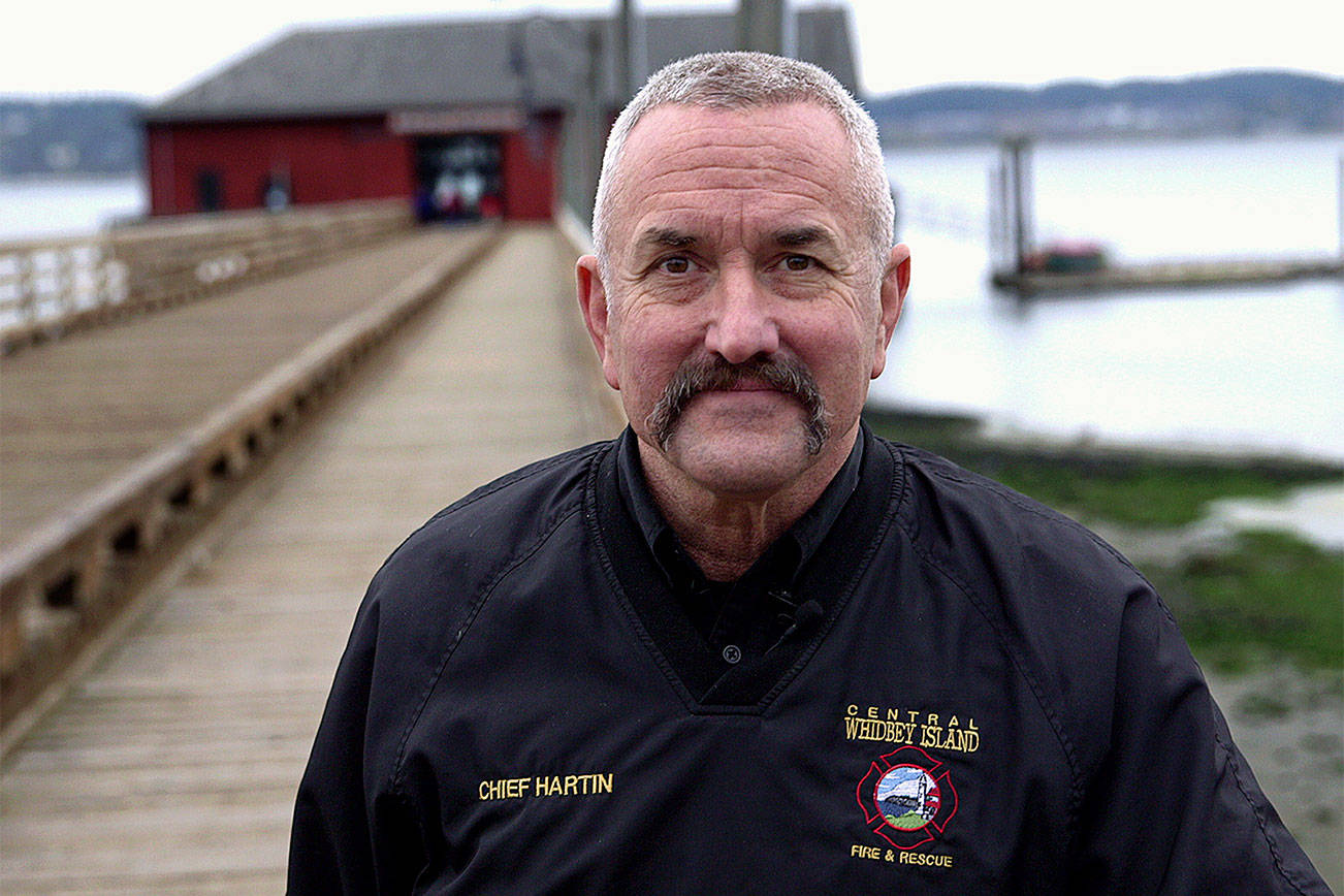 Chief Ed Hartin, of Central Whidbey Fire & Rescue, trains people in the community in CPR and using an automatic external defibrillator. That training recently helped save a bike rider who suffered a cardiac arrest.