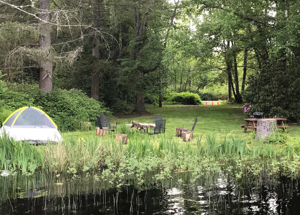 Seven Lakes Campground is a private campground along one of the Seven Lakes in north Snohomish County. The private owner is leasing the spot through Hipcamp where people can go to fish, swim or enjoy a kayak, canoe, paddle board or paddleboat or other non-powered boat. (Courtesy of Hipcamp)

