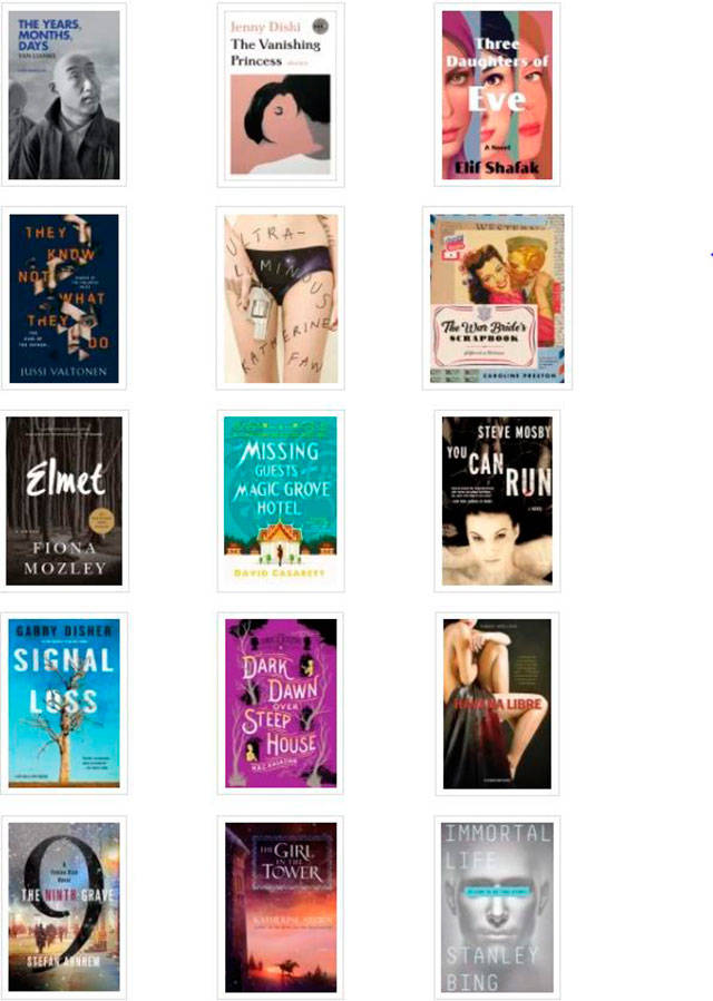 Some of the December 2017 titles available at Everett Public Library. (Everett Public Library image)